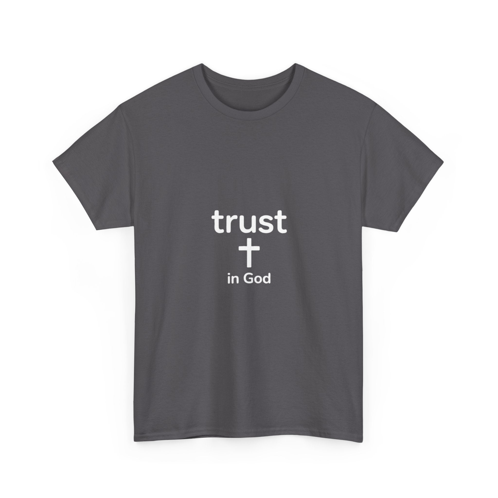 Trust in God Minimalist Cross Tee — Christian Faith T-Shirt