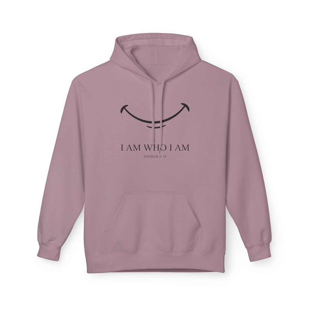 Hoodie — "I Am Who I Am" Minimalist Inspirational Pullover