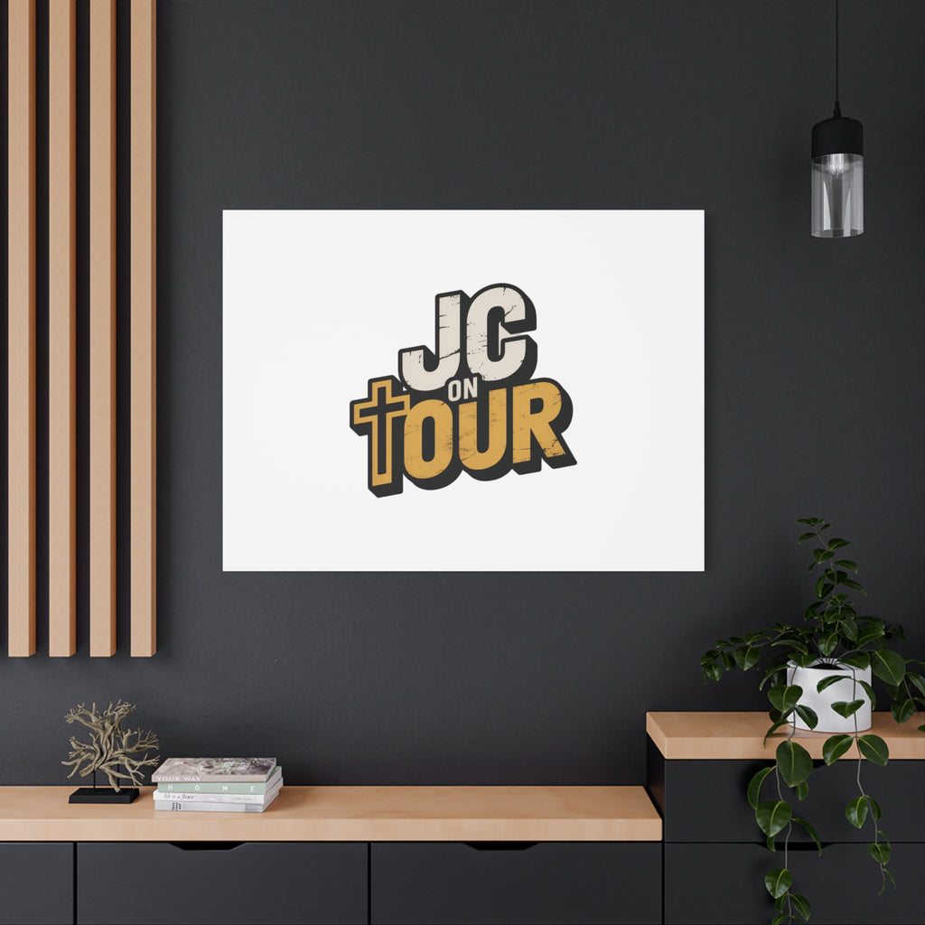 JC on Tour Matte Canvas Wall Art – Christian Faith-Inspired Stretched Canvas