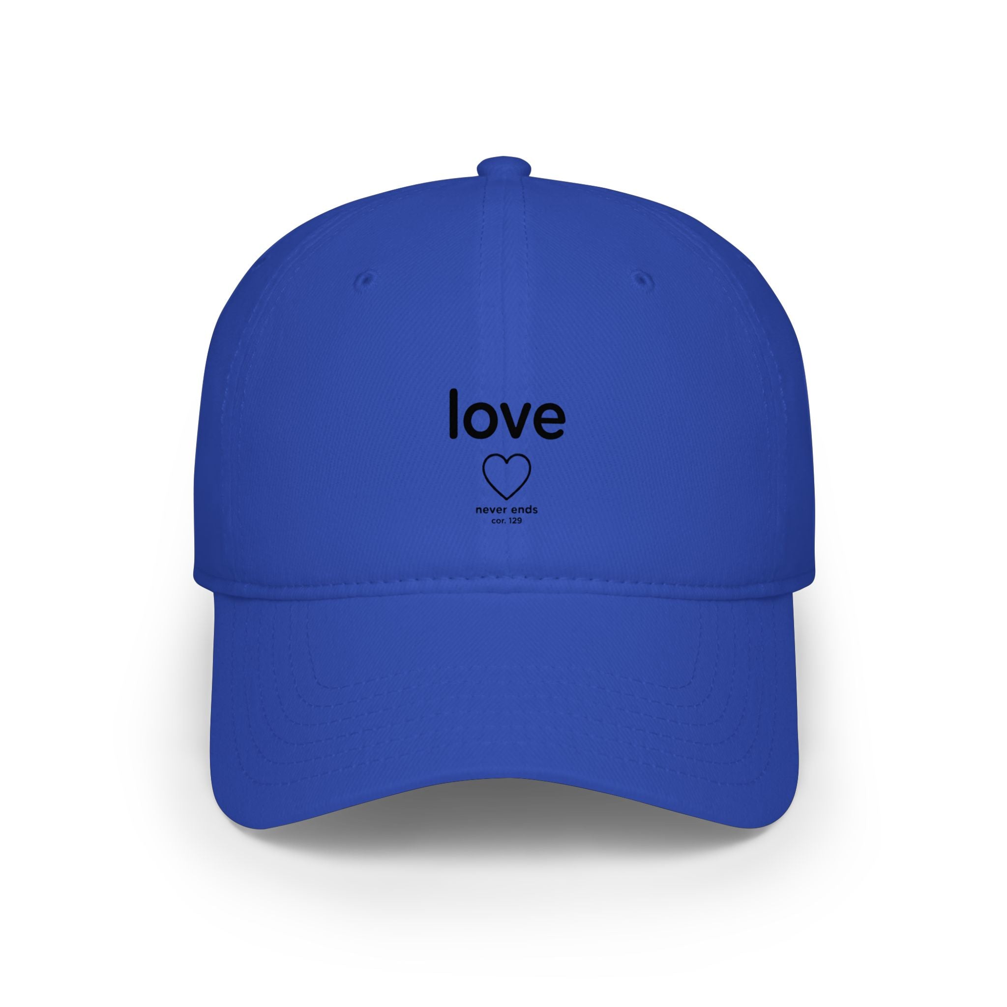 Love Heart Embroidered Baseball Cap — Minimalist Red Low-Profile Hat