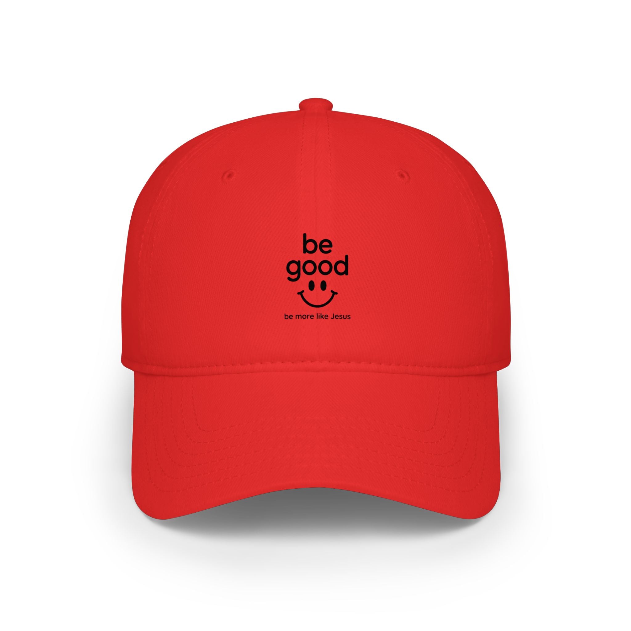 Be Good Smiley Low Profile Baseball Cap — Positive Message Hat