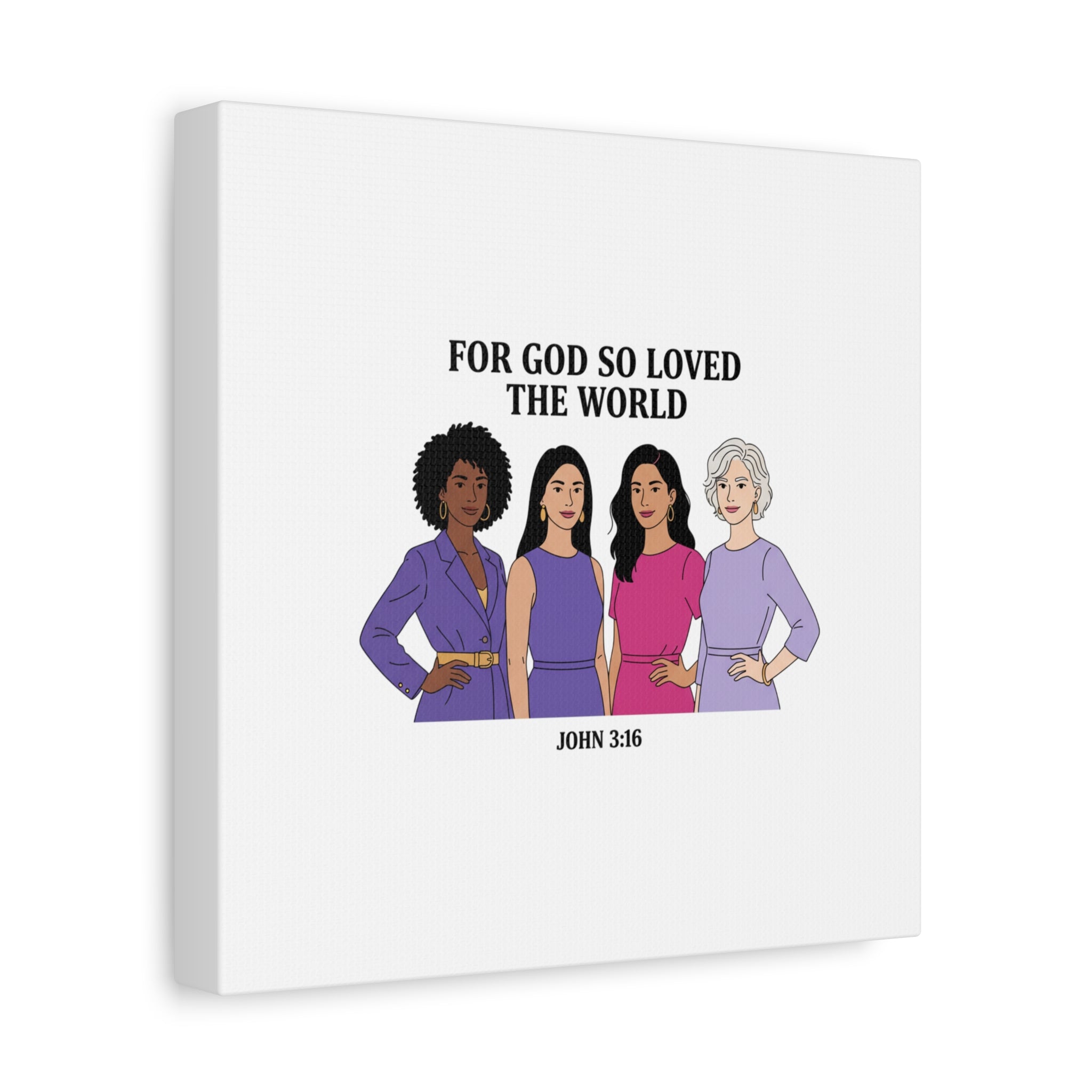 Feminist 'For God So Loved the World' Canvas