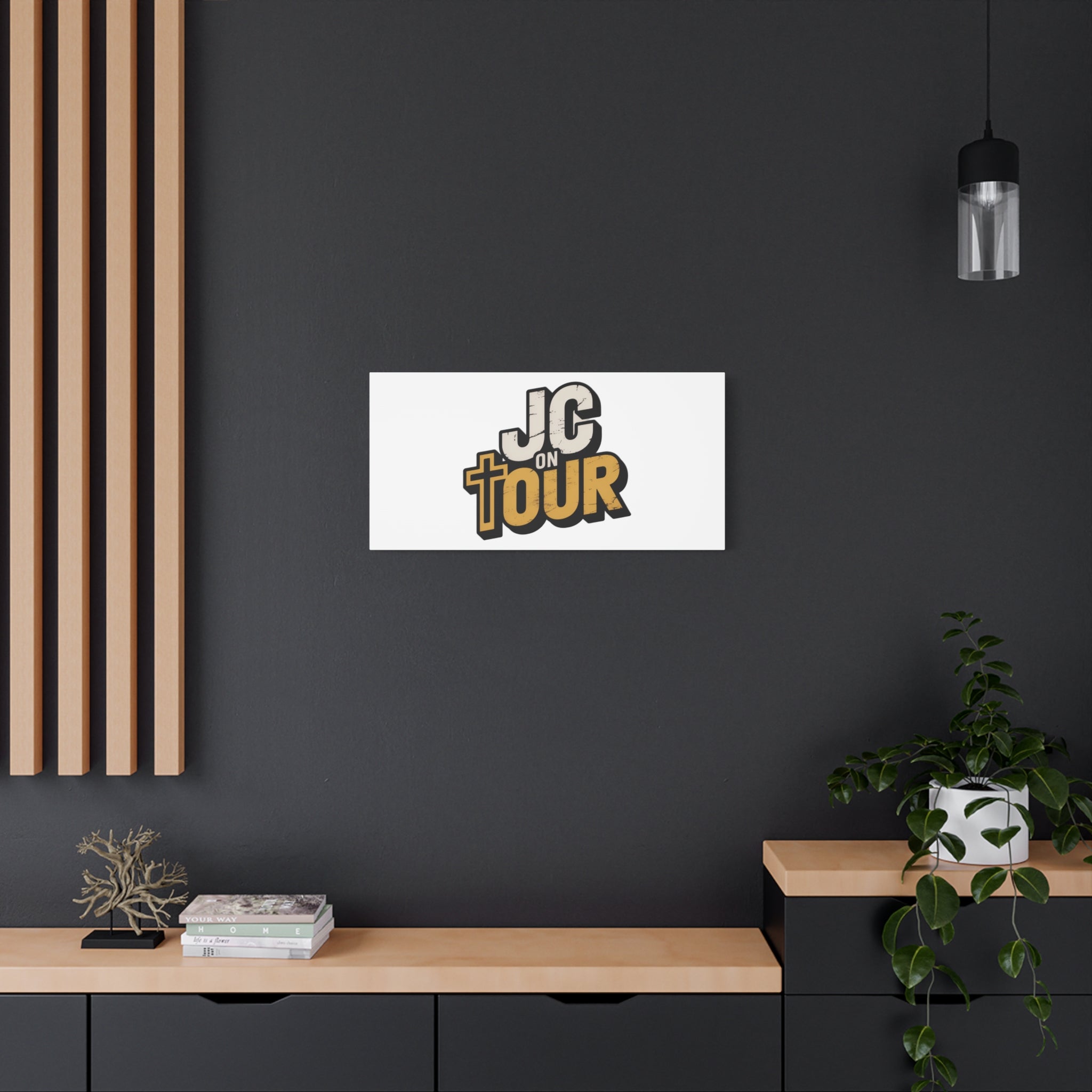 JC on Tour Matte Canvas Wall Art – Christian Faith-Inspired Stretched Canvas