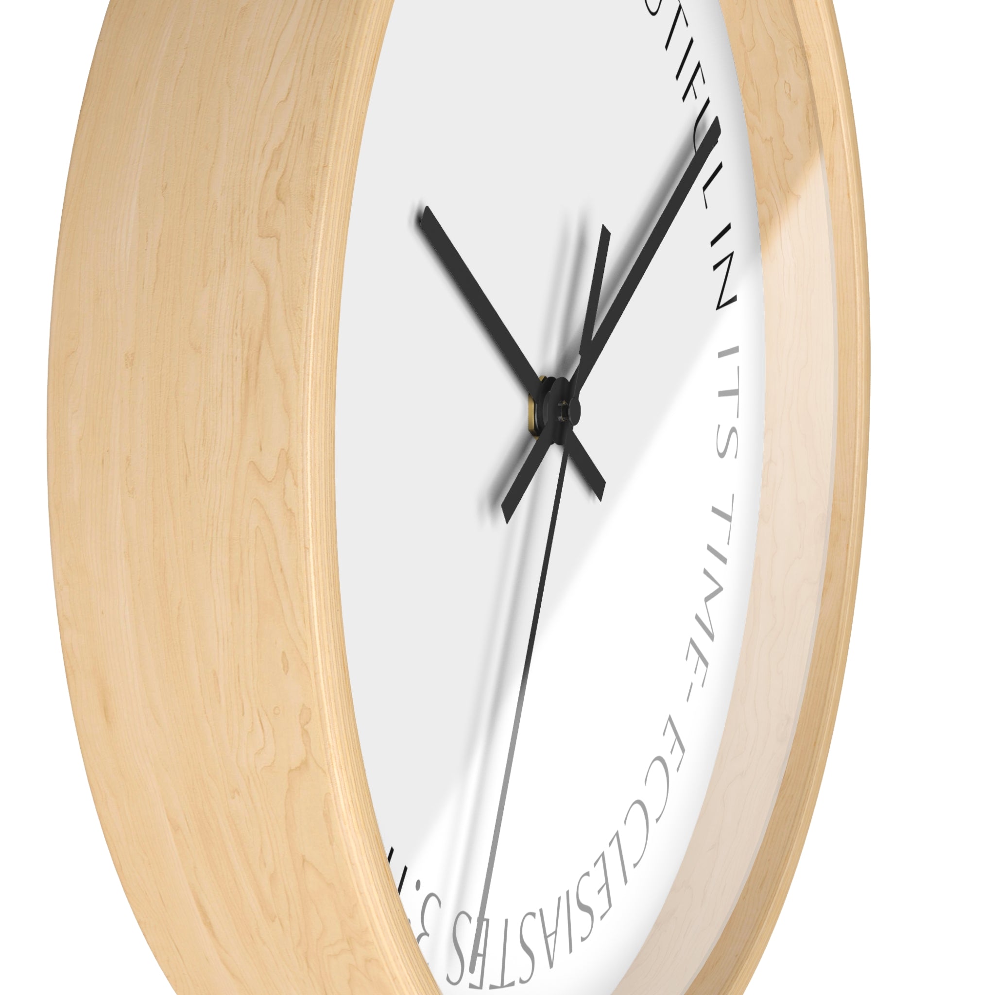 "Everything Beautiful In It´s Time"— (Ecclesiastes 3:11) Scripture Decorative Wall Clock