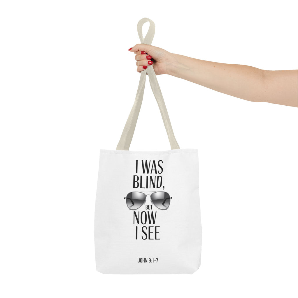 Tote Bag — “I Was Blind But Now I See” Sunglasses Design
