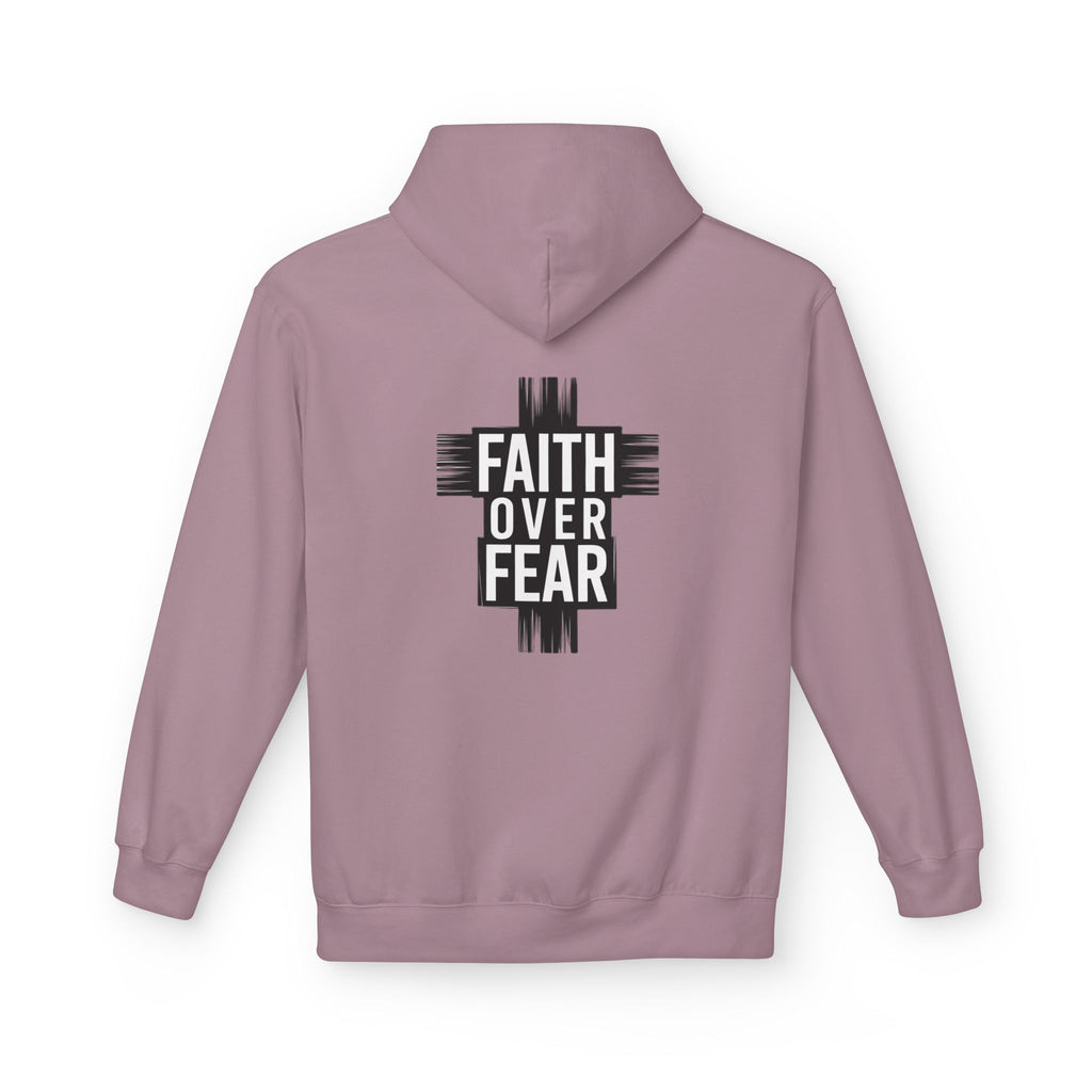 Faith Over Fear Hoodie — Be Strong and Courageous Christian Inspirational Sweatshirt