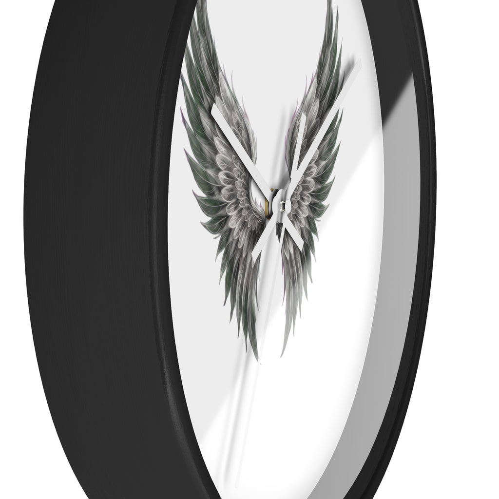 Angel Wings Wall Clock — Minimal Feathered Wing Timepiece