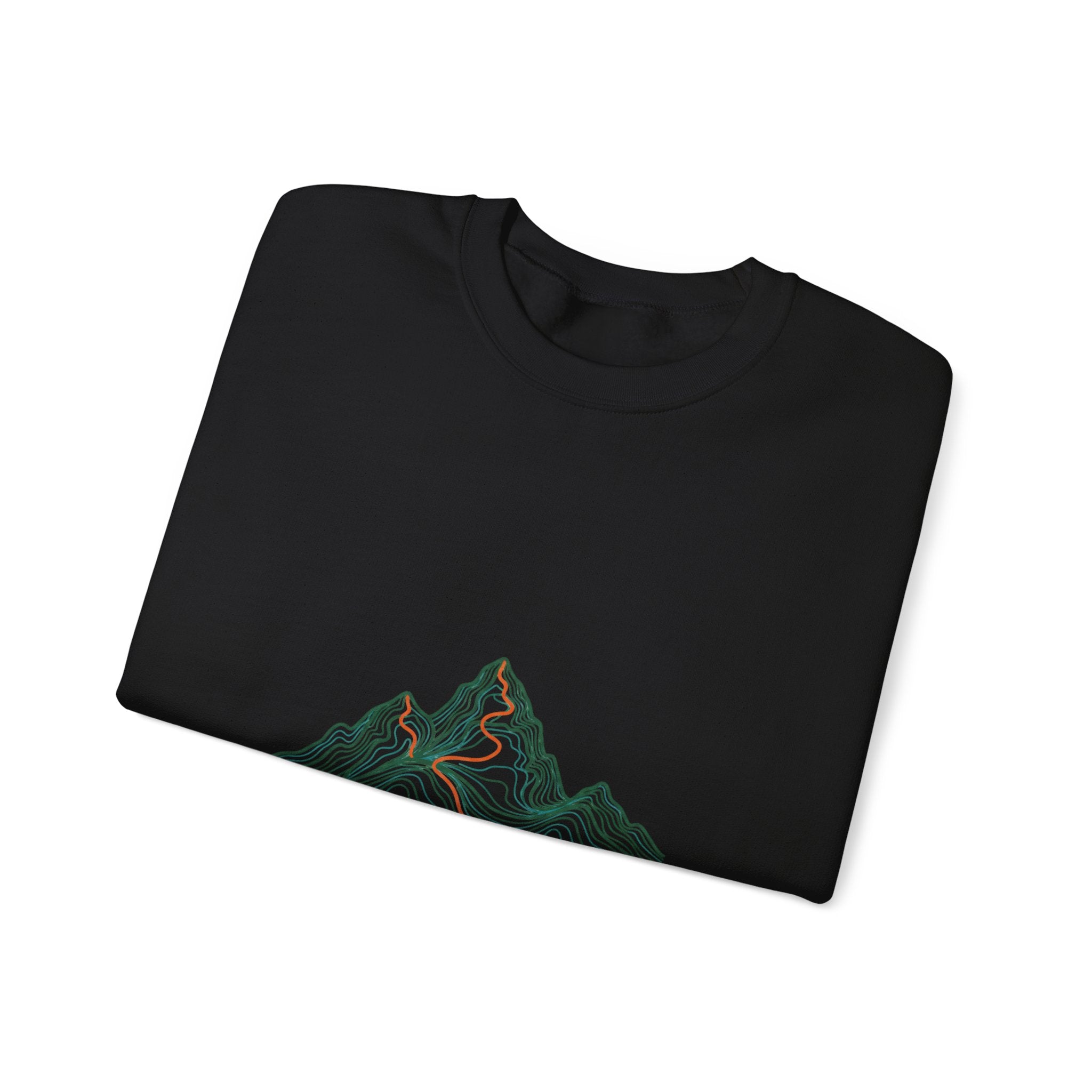 Topographic Contour Mountain Sweatshirt | topographic map print, contour line design
