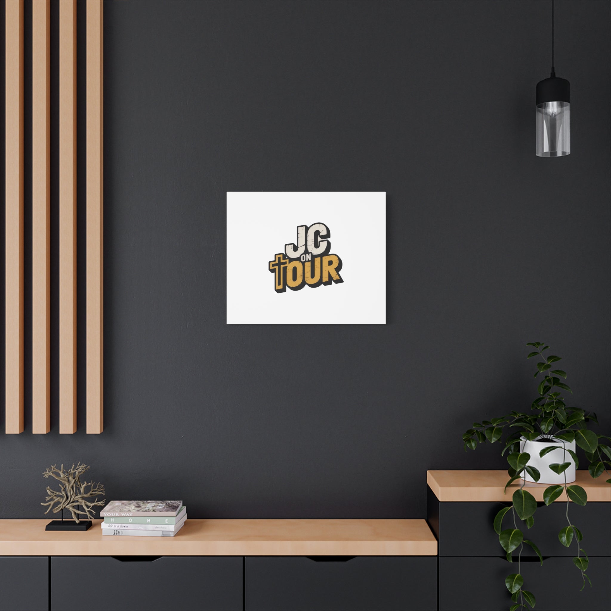 JC on Tour Matte Canvas Wall Art – Christian Faith-Inspired Stretched Canvas