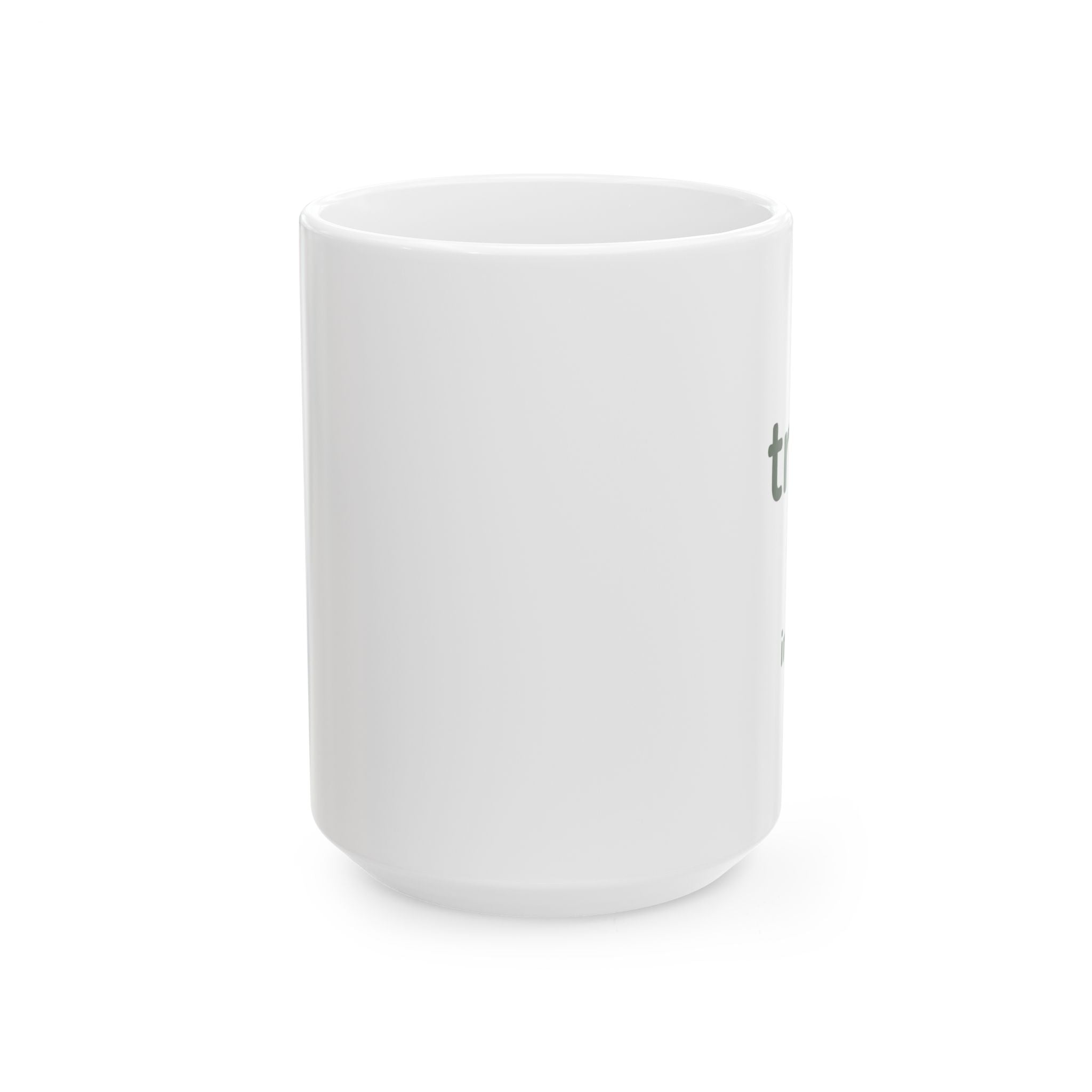 Trust in God Cross Mug — Minimalist Christian Coffee Cup
